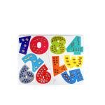 Educational Number Puzzle for kids colorfull counting and mtching game with illustrated objects