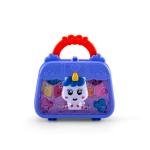 حقيبة مكياج الألعاب اللامعة على شكل قلب