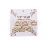 مجموعة مشابك شعر مربعة مرصعة بالكريستال اللامع