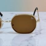 Vintage Octagon Aviator Sunglasses - Gold Frame