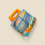 مجموعة سيارات مصغرة من الداي كاست مع صندوق تخزين قابل للتركيب 6 قطع