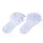 Angel Whisper Baby Socks with Double-Layer Lace Embroidery