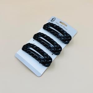 مجموعة مشابك الشعر التي تتميز بتصميمات ضفيرة ومرمرية مميزة