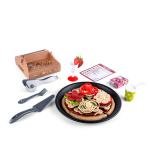 Pretend Play Natural Texture Gourmet Pizza Making set for kids