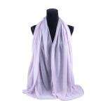 Chiffon and Cotton Scarf with Fine Stitch Edges - Light Pink