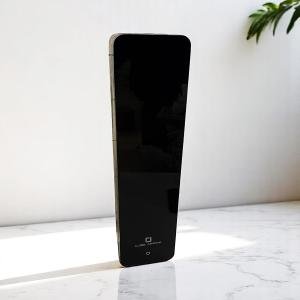 كيوب أروما موزع عطر برج تصميم رفيع باللون الأسود موزع رائحة عصري بتقنية الموجات فوق الصوتية