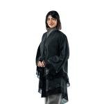 Layered Elegance Kimono-Style Abaya with Chic Piping