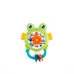 Musical Frog Rattle Toy with Clock Design