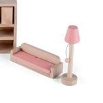 Mini Wooden Dollhouse Lounge Room