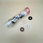 أربطة شعر لولبية 6 قطع مثبتة بدون انزلاق مع أنبوب تخزين شفاف