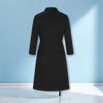 Women's  Wrap Dress with Polka Dot Panel Buckle Tie Belt