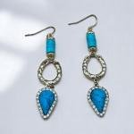 Bohemian Turquoise Drop Earrings