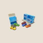 مجموعة سيارات مصغرة من الداي كاست مع صندوق تخزين قابل للتركيب 6 قطع