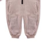 Baby Casual Zip-Up Jumpsuit with High Collar & Side Pockets