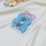 Sparkle Princess Hair Bow Clips – Glitter Tulle & Rhinestone Accent