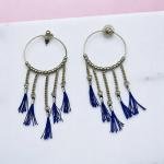 Boho Luxe Fringe Hoop Earrings