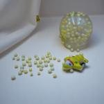 Slime Putty with Airplane Toy and Floating Beads in Clear Ball Container