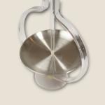 Modern Double-Layer Acrylic Serving Tray – Round Silver Design