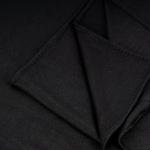 Cotton and Chiffon Scarf with Fine Stitch Edges - Charcoal Black