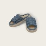 Women’s Fuzzy Comfort Slides – Textured Strap Design