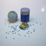 Slime Putty with Airplane Toy and Floating Beads in Clear Ball Container