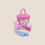 Educational Building Blocks Set in Pink Bucket