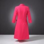 فستان لف أنيق للنساء مع كسرات وياقة شال