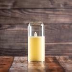 شمعة LED بدون لهب مع غطاء زجاجي