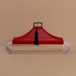 وعاء مربع هندي بمقبض على طراز كارتييه وغطاء من القطن الخام