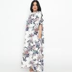 Floral Breeze Kaftan Dress – Multicolor Botanical Print