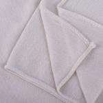 Chiffon and Cotton Scarf with Fine Stitch Edges - Light Beige