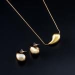 طقم مجوهرات على شكل حبة لامعة أناقة لكل مناسبة