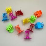 Neon Mini Claw Hair Clip Set Assorted Colourfull