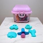 مجموعة عربات عجلة العجينة  مجموعة طين النمذجة الناعم للأطفال بـ 24 لون