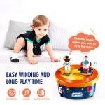 Space Odyssey" Rotating Astronaut & Rocket Music Box