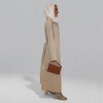 Button-Front Trench Skirt Set with Front-Slit Skirt & Tailored Lapel