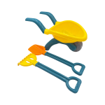 مجموعة عربة البناء للشاطئ وأدوات اللعب بالرمل