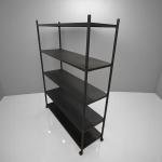 Industrial Metal 5-Tier Rolling Storage Rack