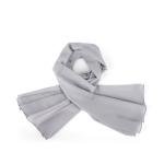 Cotton and Polyester Scarf with Fine Stitch Edges - Grey