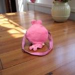 حقيبة ظهر الأرنب الناعمة للأطفال – حقيبة دائرية لطيفة بوجه مطرز