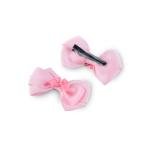 مشبك شعر مزدوج الطبقات مع فيونكة صغيرة لمسة من الأناقة والمرح