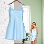 VIP Satin Silk Slip Dress  Spaghetti Straps, Short Nightwear