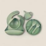 طقم تغذية الأطفال سيليكون مكون من 5 قطع