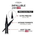 لوريال باريس إنفاليبل جريب آيلاينر فيلت مقاوم للماء – أسود