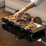 وعاء مكسرات هندي بغطاء وقاعدة