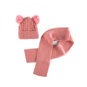 Winter Warm 2 in 1 Knit Beanie and Scarf Set for Kids