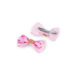 Girl's Heart Print Bow Hair Clip wit Rhinestones