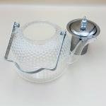 Elegant Textured Glass Teapot with Stainless Steel Lid and Infuser