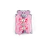 Girl's Pearl Decore Bow Hair Clip Set