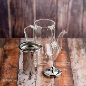 إبريق الشاي الأنيق بمرشح من الستانليس ستيل وغطاء - 950 مل